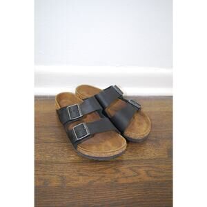 Birkenstock Arizona Birko-Flor Black Two Strap Sandal